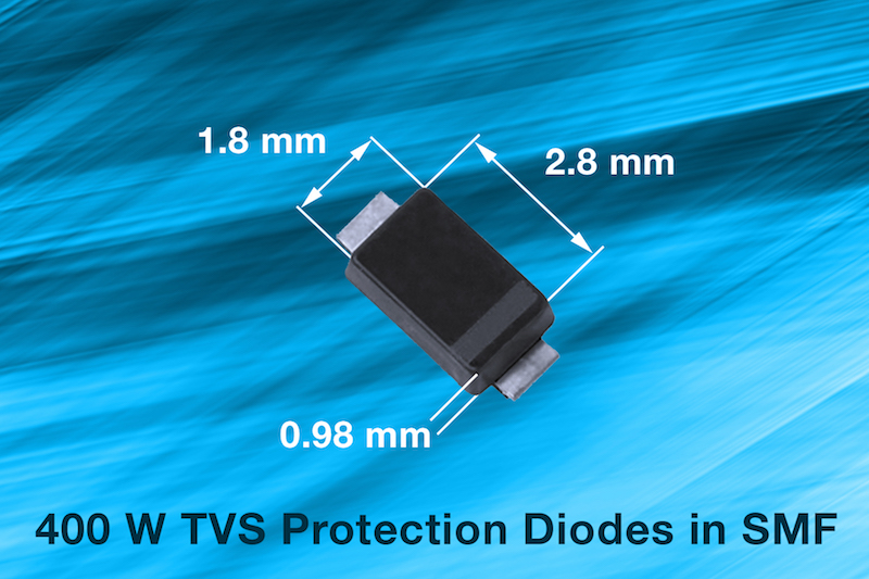 Rutronik offers Vishay’s TVS-Diodes with 400W surge capability in a compact SMF package